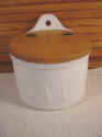 Large Milk Glass Hanging Salt Box